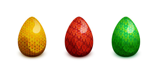 Set of colorful easter eggs