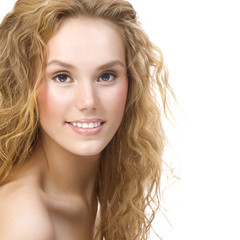 Fototapeta premium Beautiful Healthy Smiling Girl's Face