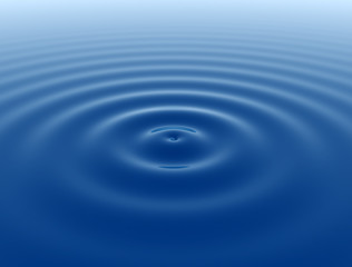 Blue smooth water ripples