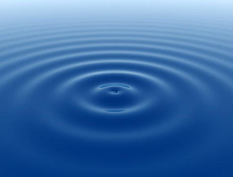Blue smooth water ripples