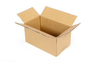 Open cardboard box