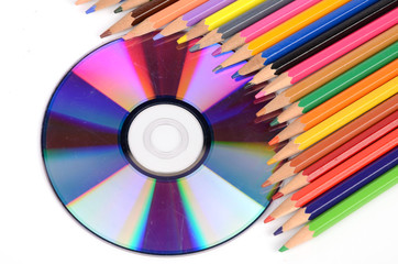 color pencil and DVD