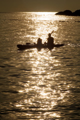 kayaking silhoutte