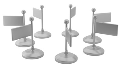 Flags isolated on white background