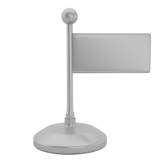 Grey flag isolated on white background