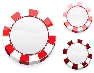 blank red casino chips
