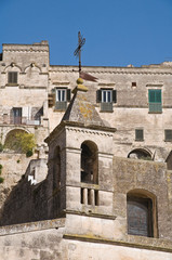 Fototapeta na wymiar Maria SS. Kościół Belltower cnoty. Matera. Basilicata.