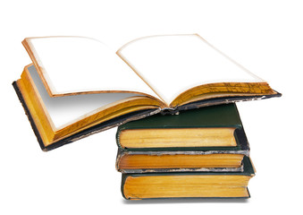 vecchi libri con pagine bianche