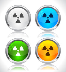 Metal web buttons. Vector eps10.