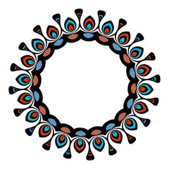 Orange Blue retro frame