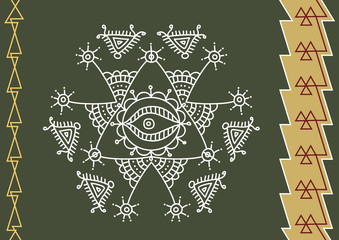 Folk, Tribal Designs, Motif, Wall Painting