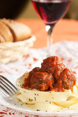 Pasta with meatballs