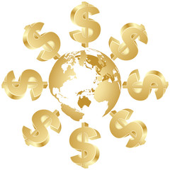 dollar symbol around the world