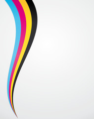 CMYK CMJN print wave background