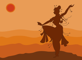 Surya (sun) namaskar, Women Dancing, Shadow Art