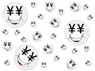 smile face made of yen