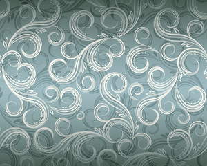 Curl plant floral background.