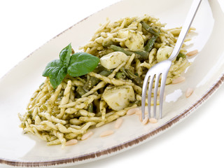 pesto trofie typical genoa recipe-trofie al pesto