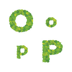 葉のアルファベットo-p