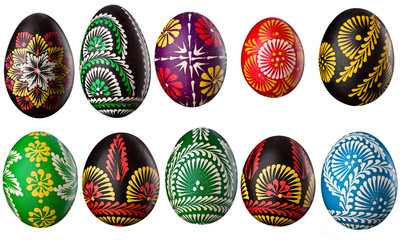 Collection of decorative easter eggs