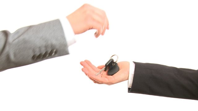 Giving car  keys