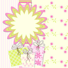 Obraz premium Template greeting card, vector