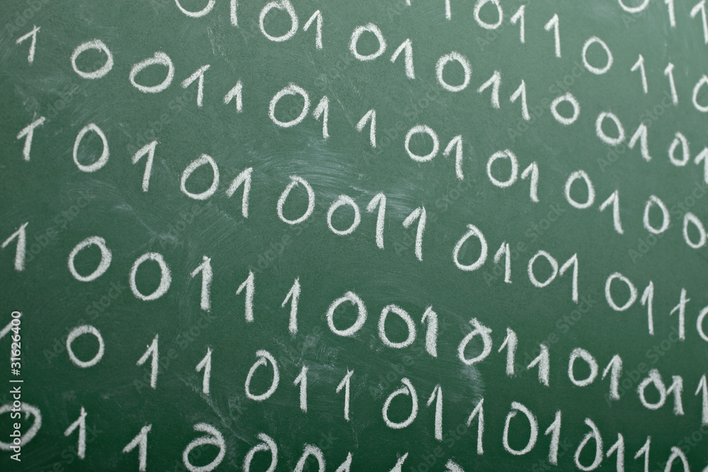 Poster binary numbers moder communication computer
