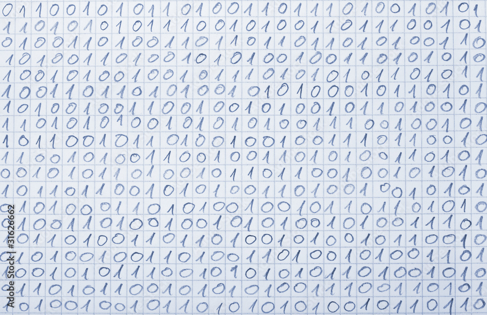 Poster binary numbers moder communication computer
