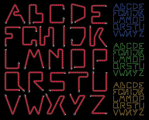 Neon alphabet
