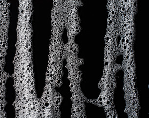 Foam over black background - 31629427