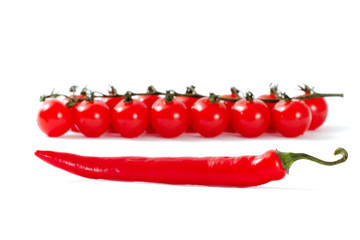 Red vegetables.
