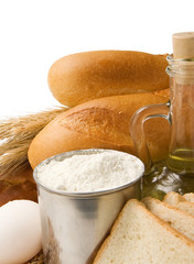 bakery products isolated on white