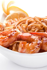 Tiger shrimp with noodles