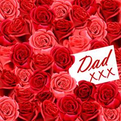 Birthday or Father's Day card to Dad with roses