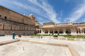 Fort Amber, Jaipur, Indie - obrazy, fototapety, plakaty