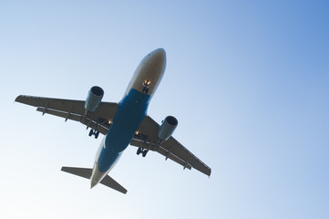 Airplane in the sky - Passenger Airliner / aircraft