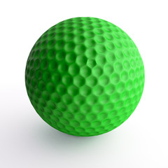 Green golf ball