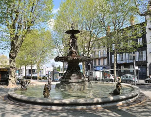 Fototapete Brunnen Fontaine Delille in Clermont-Ferrand