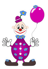 Clown mit Luftballon 1