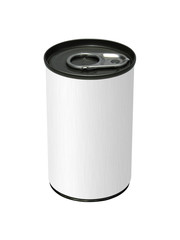 blank can and ring pull isolated on white background