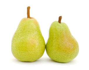Two pears isolated on white background