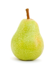 One ripe pear isolated on white background