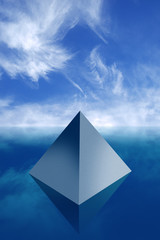 Pyramid on crystal lake