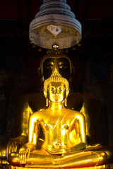 Gold buddha statues in thailand