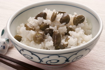 黒大豆の枝豆ごはん