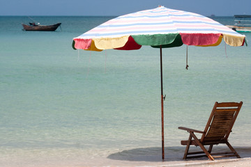relaxing on tropical beach