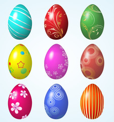 The colorful eggs for EASTER