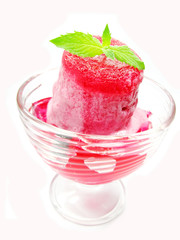 pink fruit ice-cream