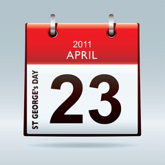 st Georges day calendar icon