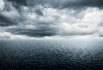 Papier Peint photo Lavable Orage Tempête sur l& 39 océan